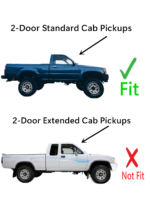 Stationary Back Window Back Glass Compatible with Toyota Pickup 2-Door Standard Cab 1984-1995 Models (Not For Tacoma, or Extended Pickup) - Image 4