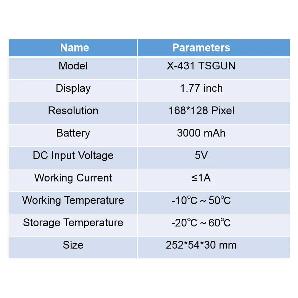 Technical Specs Page 1