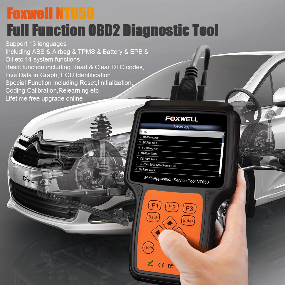Foxwell NT650 AutoMaster OBD2 Scanner Main Device