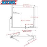 Katool KT-H100 Two Post Vehicle Lift 10,000lbs - Image 6