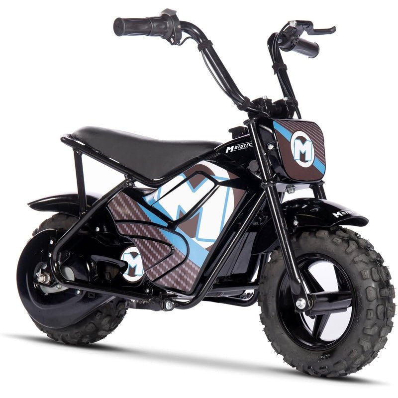 MT-MiniBike-24v-250w_Black MotoTec 24v 250w Electric Mini Bike Black - Image 1
