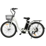 Ecotric 26inch Peacedove Electric City Bike with Basket and Rear Rack - Image 2