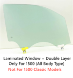 OEM Laminated Passenger Right Side Front Door Window Door Glass Compatible with Ram 1500 Pickup 2019-2024 Models (Not For 1500Classic) - Image 2