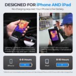 TC002 iOS Thermal Camera for iPhone/iPad – 256x192 IR, -4°F to 1022°F, 0.1°C Accuracy, High Sensitivity, Portable & Rugged for Home, Automotive, HVAC, and Industrial Use - Image 10