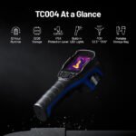 TC004 Thermal Camera | 256×192 IR Sensor Enhanced to 320×240 | Detects ±0.05°C | −20°C to 350°C Range | 56° FOV, Spot Modes, PC Projection, 12-Hour Runtime, IP54 Rugged Design - Image 3