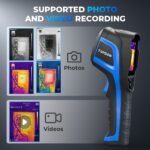 TC004 Thermal Camera | 256×192 IR Sensor Enhanced to 320×240 | Detects ±0.05°C | −20°C to 350°C Range | 56° FOV, Spot Modes, PC Projection, 12-Hour Runtime, IP54 Rugged Design - Image 4