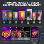 TC005 Handheld Thermal Camera | 256×192 IR Sensor | −20°C to 550°C (−4°F to 1022°F) | 12-Hour Runtime | 56° FOV, 4 Imaging Modes, Pseudo-Color, 2MP Visible Camera, Picture-in-Picture, PC Projection | IP54 Rugged Design - Image 4