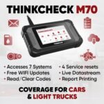 ThinkCar ThinkCheck M70 - 5" Full System OBD2 Scanner Car Code Reader Tablet Comprehensive Vehicle Diagnostic Scan Tool - Image 3