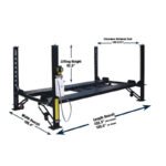 Tuxedo FP8K-DX-XLT 8,000 lb Deluxe Storage Lift Extended Length / Height - Poly casters, drip trays, jack tray - Image 4