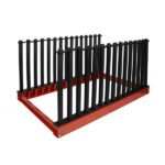 Windshield Rack 14-Slot Heavy Duty WR-14 – Powder Coated Steel, Holds Up to 14 Windshields, High-Density Foam & Rubber Padding, Solid Rubber Locks, Mountable to Vans & Trucks, 48” x 30” x 24”, 90mm Base Height, 52cm Masts Height - Image 2