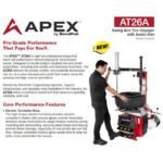APEX AT26A Tire Changer + AB24M Wheel Balancer Combo - Image 5