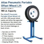 Atlas AEZWL-2 Pneumatic Offset Portable Wheel Lift - Image 2