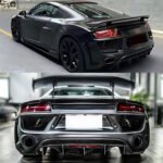 Audi R8 2010-2015 Muffler Exhaust Tips Carbon Metal Outlets - Image 2