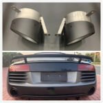 Audi R8 2010-2015 Muffler Exhaust Tips Carbon Metal Outlets