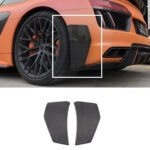 Audi R8 Coupe/Convertible Carbon Fiber Rear Side Bumper Splitter Cover Trims (2016-2018)