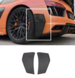 Audi R8 Coupe/Convertible Carbon Fiber Rear Side Bumper Splitter Cover Trims (2016-2018)