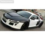 Audi R8 PPI Style Carbon Fiber Hood Body Kit - Image 3