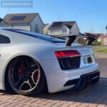 Audi R8 V10 Carbon Fiber Rear Lip Bumper Shovel Diffuser Modification Body Kit (2017-2019) - Image 6