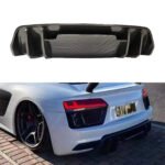 Audi R8 V10 Carbon Fiber Rear Lip Bumper Shovel Diffuser Modification Body Kit (2017-2019)