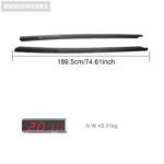 Audi R8 V10 Coupe Carbon Fiber Side Skirts Lip Extensions Body Kit (2016-2018) - Image 5