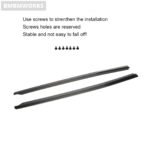 Audi R8 V10 Coupe Carbon Fiber Side Skirts Lip Extensions Body Kit (2016-2018) - Image 3