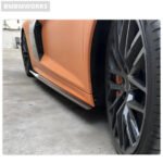 Audi R8 V10 Coupe Carbon Fiber Side Skirts Lip Extensions Body Kit (2016-2018) - Image 2