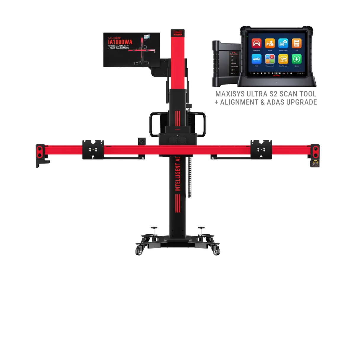 autel-ia1000t-adas-calibration-wheel-alignment-system-hero Autel MaxiSYS IA1000T Automated ADAS Calibration & Wheel Alignment System with MaxiSYS Ultra S2 Tablet - Image 1