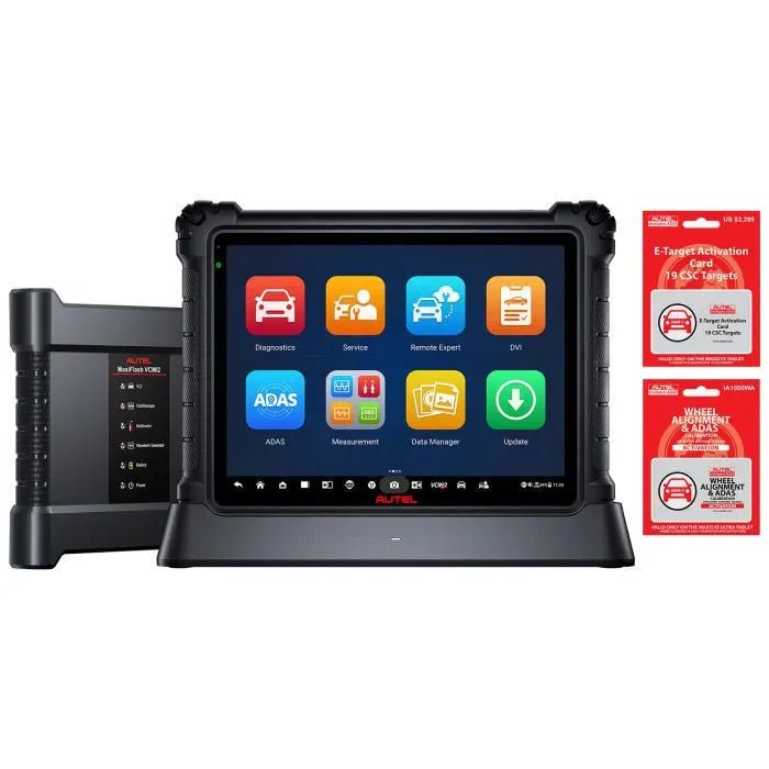 Autel MaxiSYS Ultra S2 tablet with MaxiFlash VCMI2 measurement device and IA1000 activation cards