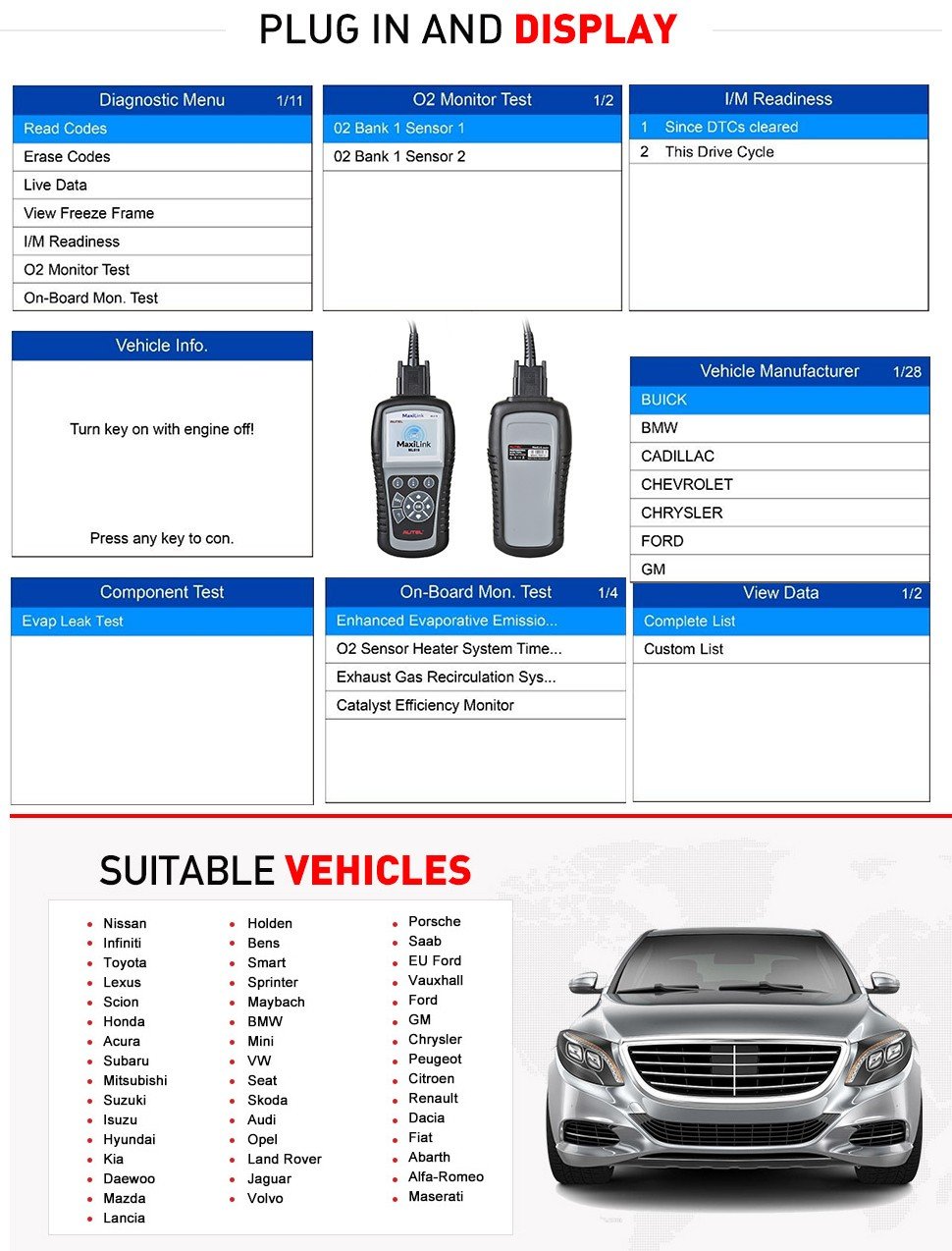 Autel ML619 package contents