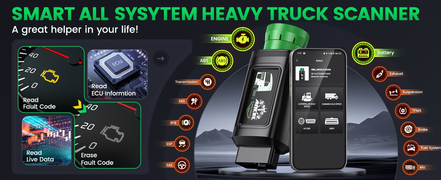 ANCEL HD200 Truck Compatibility