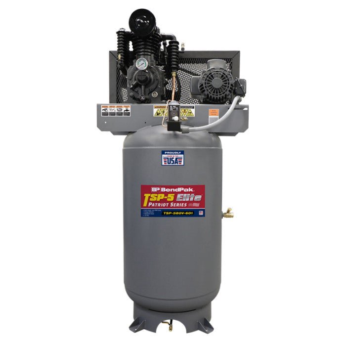 bendpak_tsp-580v-601-image01 BendPak TSP-580V-601 5HP 1Ph 80Gal Vertical Air Compressor - Image 1
