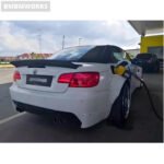 BMW 3 Series E92 M3 LB-Style Wide Body Kit – Fender FRP Unpainted Black Rear Bumper, Tail Spoiler & Rear Diffuser - Image 5