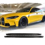 BMW 3 Series G80 M3 Carbon Fiber Side Skirts Extension Lip (2019-2022)