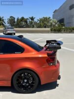 BMW E82 E90 E92 E60 E63 Carbon Fiber Rear Swan Neck Wing - Image 2