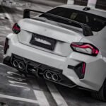 BMW M2 G87 Forged Carbon Fiber Rear Bumper Diffuser, Rear Splitters, and Spoiler Body Kit (2022+) - Image 4