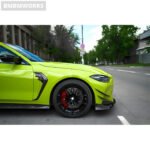 BMW M3/M4 G80 G82 G83 Carbon Fiber Front Bumper Side Fender Air Vent Covers & Trims Body Kit (2021+) - Image 3