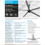 Cool Boss CB16HVLS Industrial Overhead Fan 16.5' Diameter - Image 2