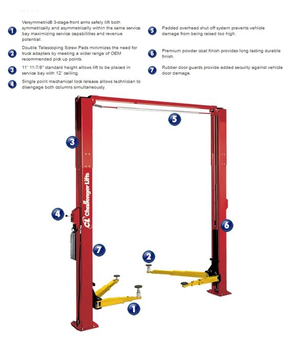 Challenger Lifts E10 Lift Features Challenger Lifts E10 Lift Features