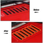 Engine Hood Air Inlet Vent Cover Bezel Trim Exterior Jeep Wrangler JK 2007-2017 - Image 4