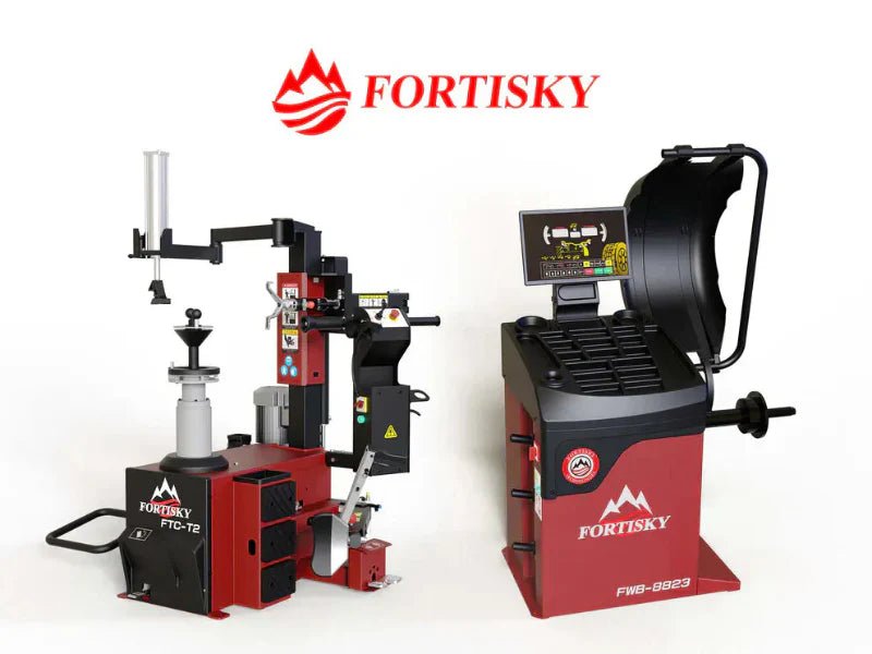 fortisky-T2-8823_-TireChanger-WheelBalancer-Combo Fortisky T2-8823 Leverless Center Post Tire Changer Fully Automatic Combo - Image 1