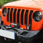 Front Headlight Circle & Grille Inserts Trim Cover Jeep Wrangler JL Gladiator - Image 3