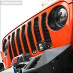 Front Headlight Circle & Grille Inserts Trim Cover Jeep Wrangler JL Gladiator - Image 4