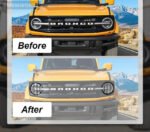Front Headlight Lamp Decoration Exterior Ford Bronco 2021-2023 - Image 3