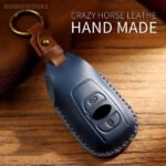 Handmade Leather Key Cover Case Subaru XV Crosstrek Legacy VS Forester - Image 2