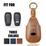 Handmade Leather Key Cover Case Subaru XV Crosstrek Legacy VS Forester