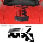 Hood Panel Front Cover Decorative Sticker Set Chevrolet Corvette C7 2014-2019