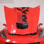 Hood Panel Front Cover Decorative Sticker Set Chevrolet Corvette C7 2014-2019 - Image 3