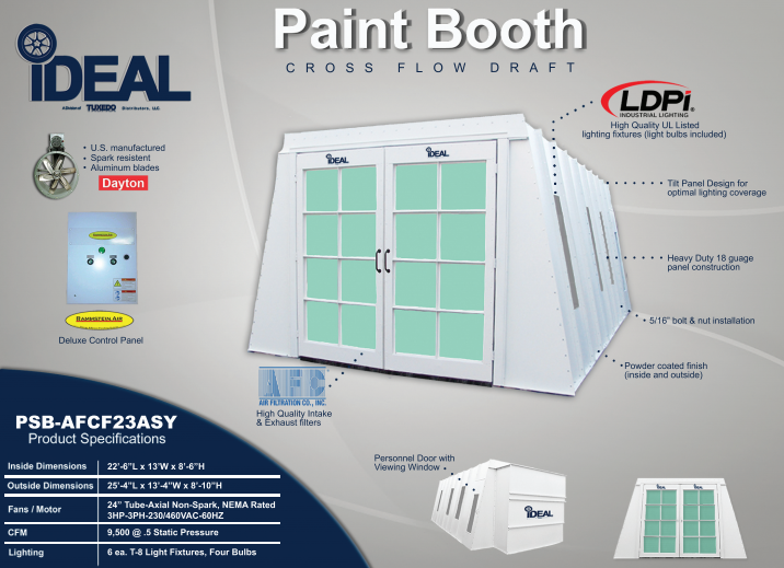 iDeal Paint Spray Booth PSBAFCF23ASY