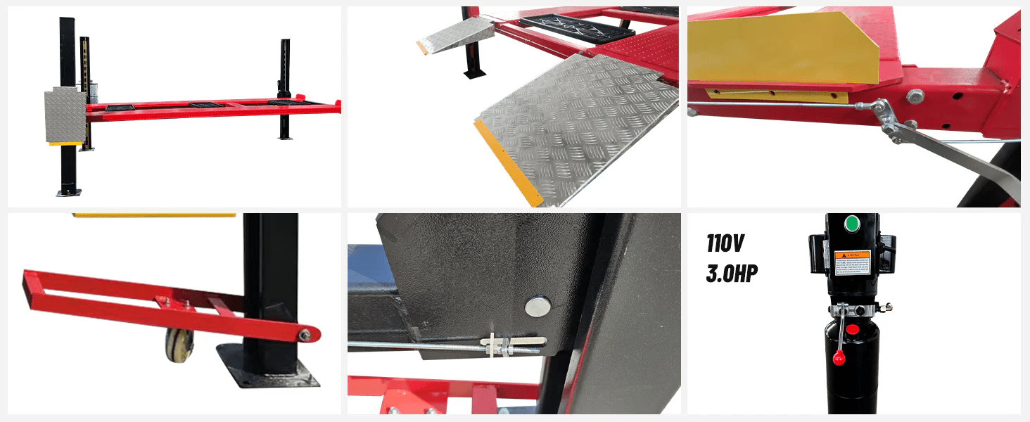 Katool 4H950 9,500lbs Heavy Duty 4 Post Parking Car lift detailed view