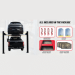 Katool 9,500lb Heavy Duty 4-Post Lift for Storage, w/ Casters SKU KT-4H950 - Image 10